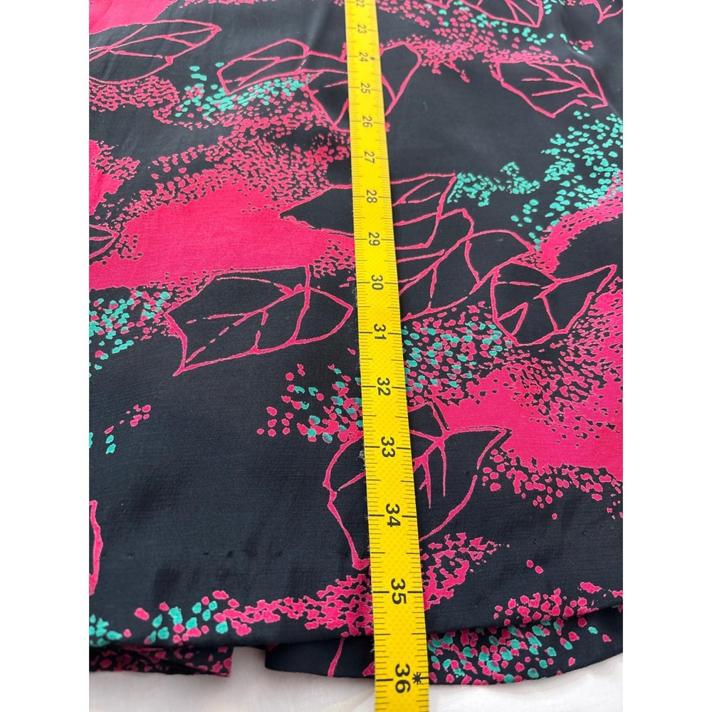VTG Sonata Womens Pink Black Abstract Floral Maxi Skirt Sz S 90s Art Teacher - Picture 3 of 7